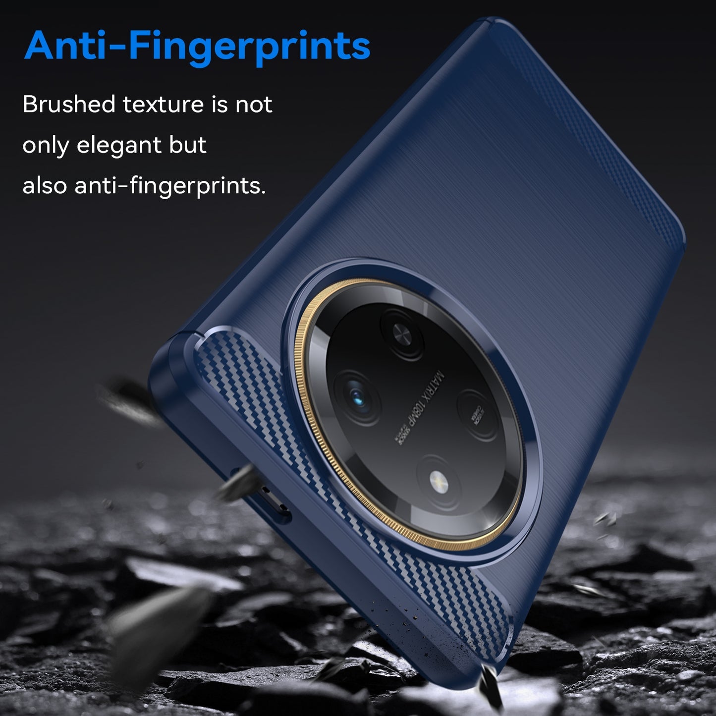 Honor X60 Pro Carbon Fiber Brushed Texture TPU Protective Phone Case Shockproof Slim Cover