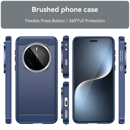Honor Magic7 Pro Carbon Fibre Brushed Texture TPU Protective Phone Case Shockproof Slim Cover