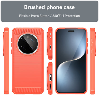 Honor Magic7 Pro Carbon Fiber Brushed Texture TPU Protective Phone Case Shockproof Slim Cover