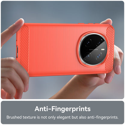Honor Magic7 Pro Carbon Fibre Brushed Texture TPU Protective Phone Case Shockproof Slim Cover