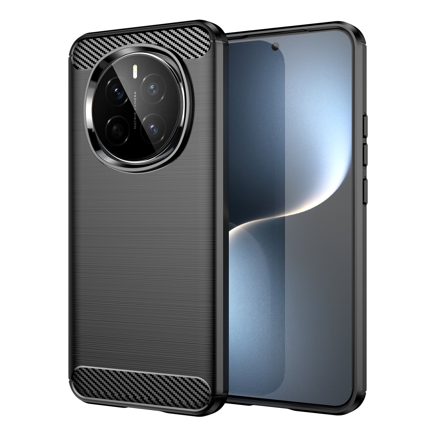 Honor Magic7 Carbon Fiber Brushed Texture TPU Protective Phone Case Shockproof Slim Cover