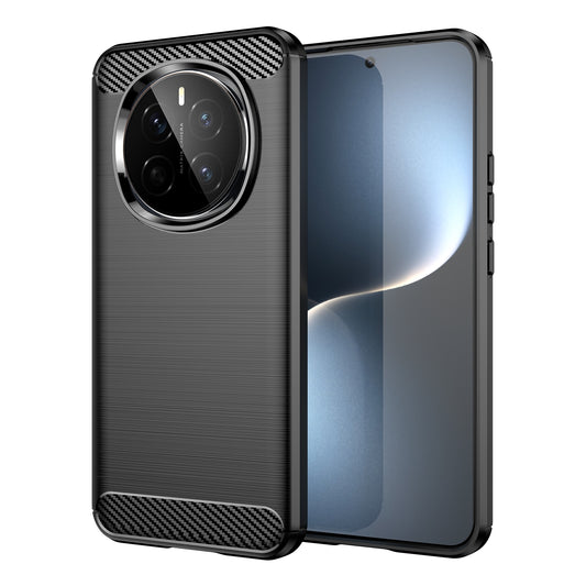Honor Magic7 Carbon Fiber Brushed Texture TPU Protective Phone Case Shockproof Slim Cover