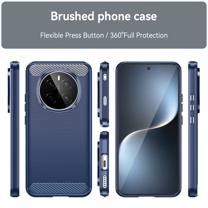 Honor Magic7 Carbon Fiber Brushed Texture TPU Protective Phone Case Shockproof Slim Cover