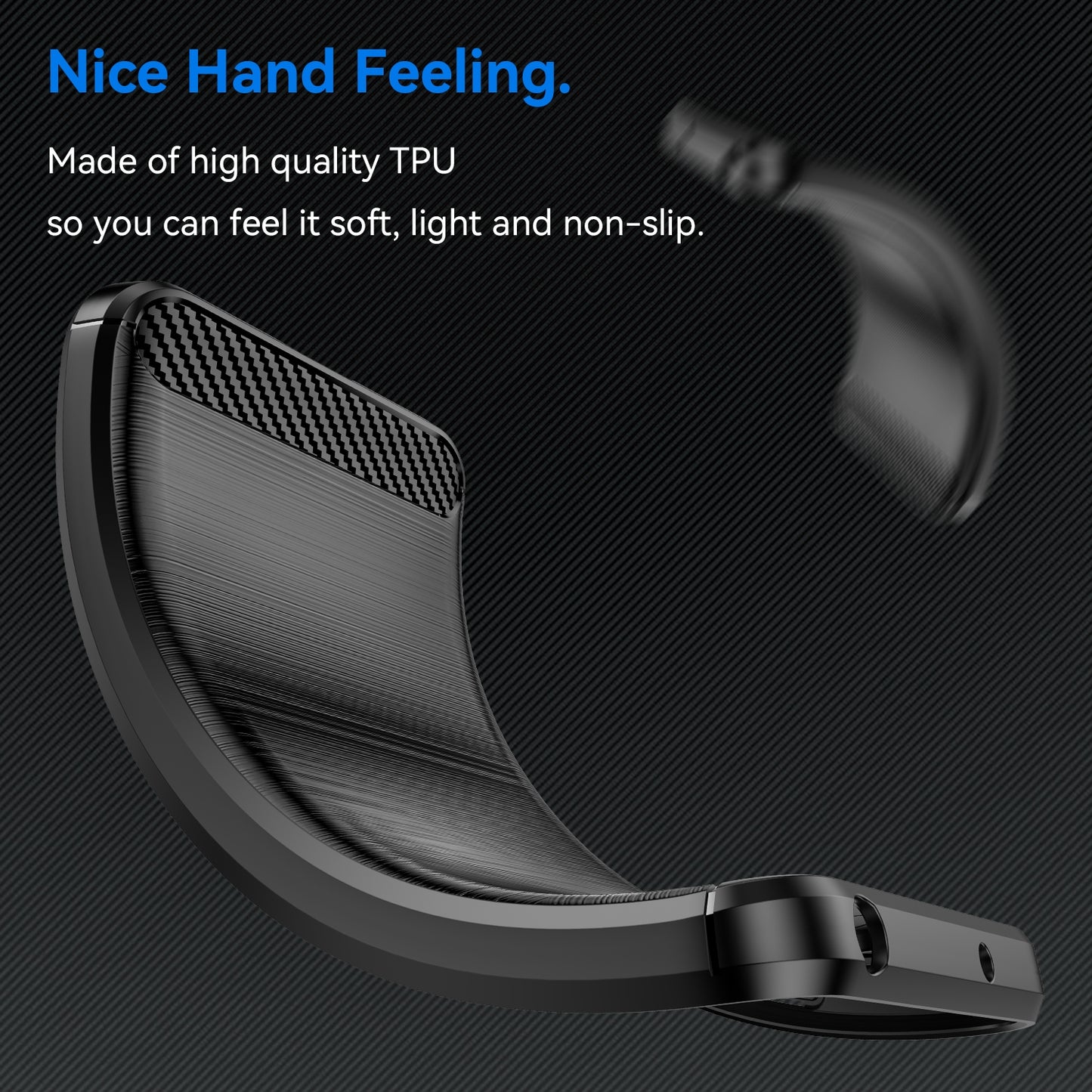 Honor X5b Carbon Fiber Brushed Texture TPU Protective Phone Case Shockproof Slim Cover