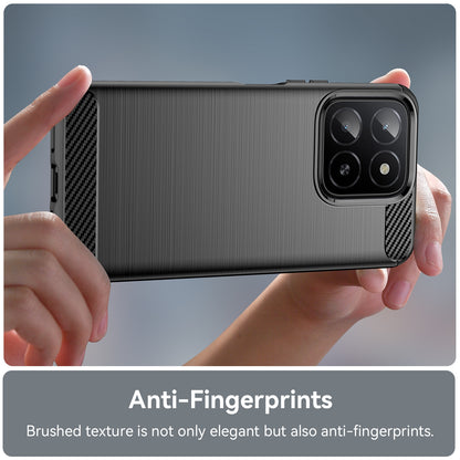 Honor X5b Carbon Fiber Brushed Texture TPU Protective Phone Case Shockproof Slim Cover