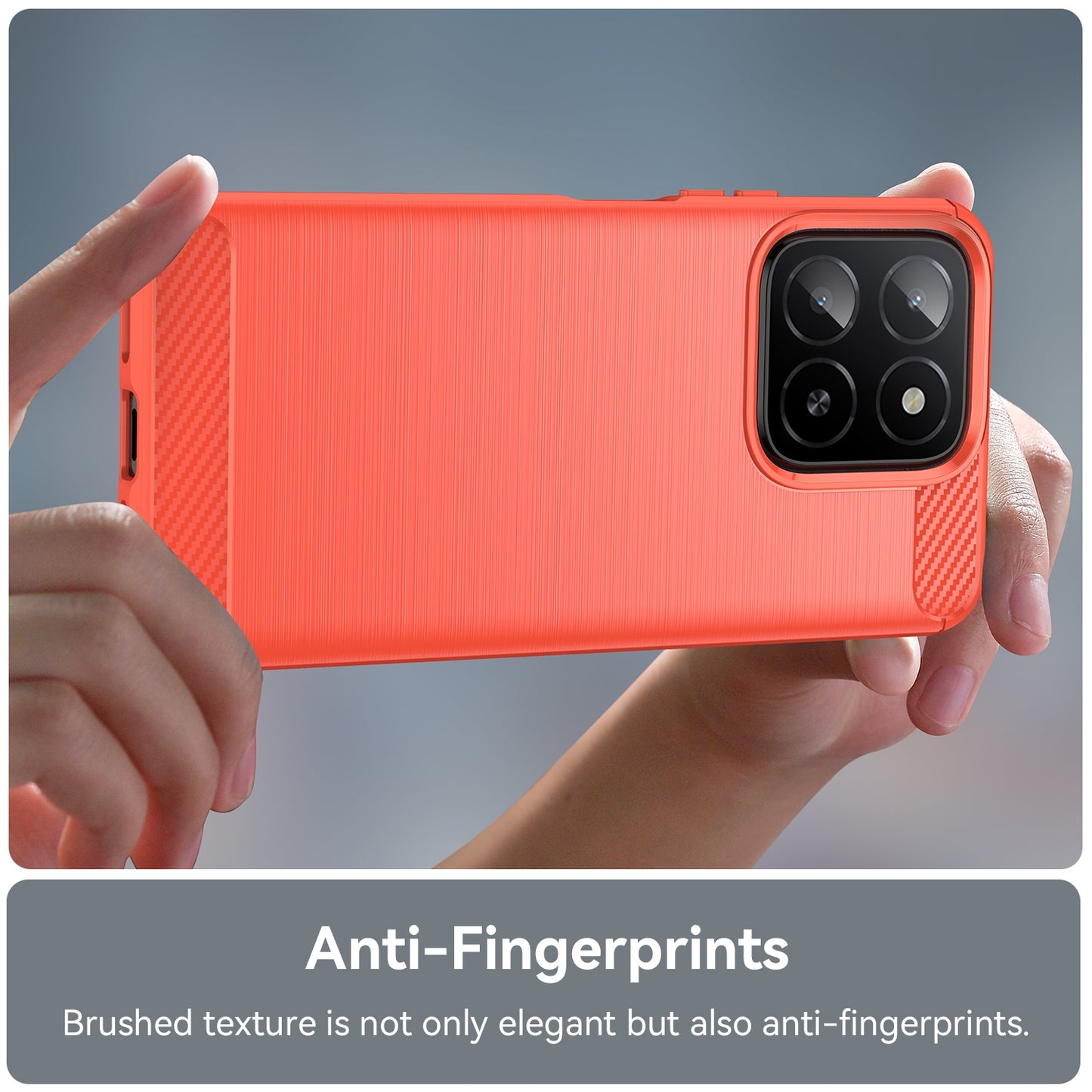 Honor X5b Carbon Fibre Brushed Texture TPU Protective Phone Case Shockproof Slim Cover