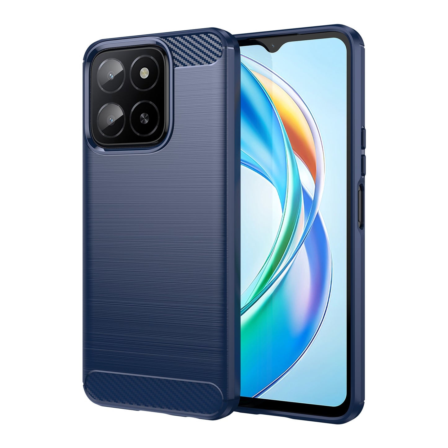 Honor X5b Plus Carbon Fibre Brushed Texture TPU Protective Phone Case Shockproof Slim Cover