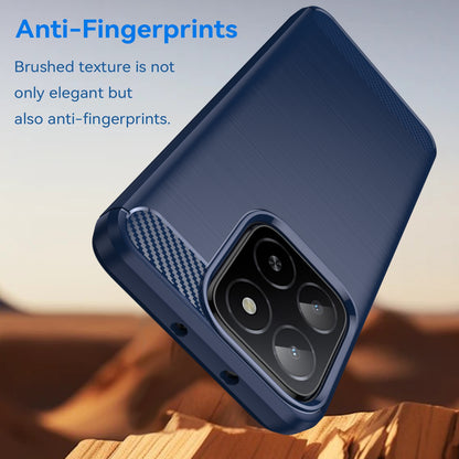 Honor X5b Plus Carbon Fiber Brushed Texture TPU Protective Phone Case Shockproof Slim Cover