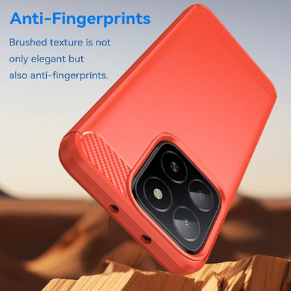 Honor X5b Plus Carbon Fibre Brushed Texture TPU Protective Phone Case Shockproof Slim Cover