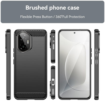 Honor 300 Carbon Fibre Brushed Texture TPU Protective Phone Case Shockproof Slim Cover