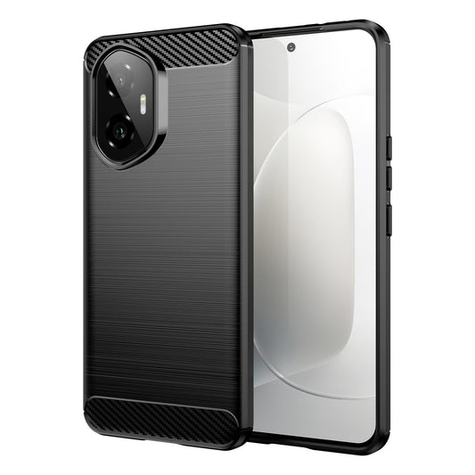 Honor 300 Carbon Fiber Brushed Texture TPU Protective Phone Case Shockproof Slim Cover
