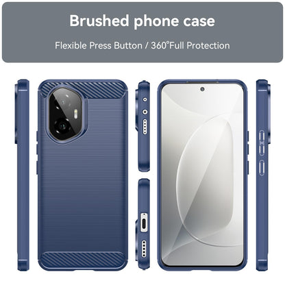 Honor 300 Carbon Fiber Brushed Texture TPU Protective Phone Case Shockproof Slim Cover