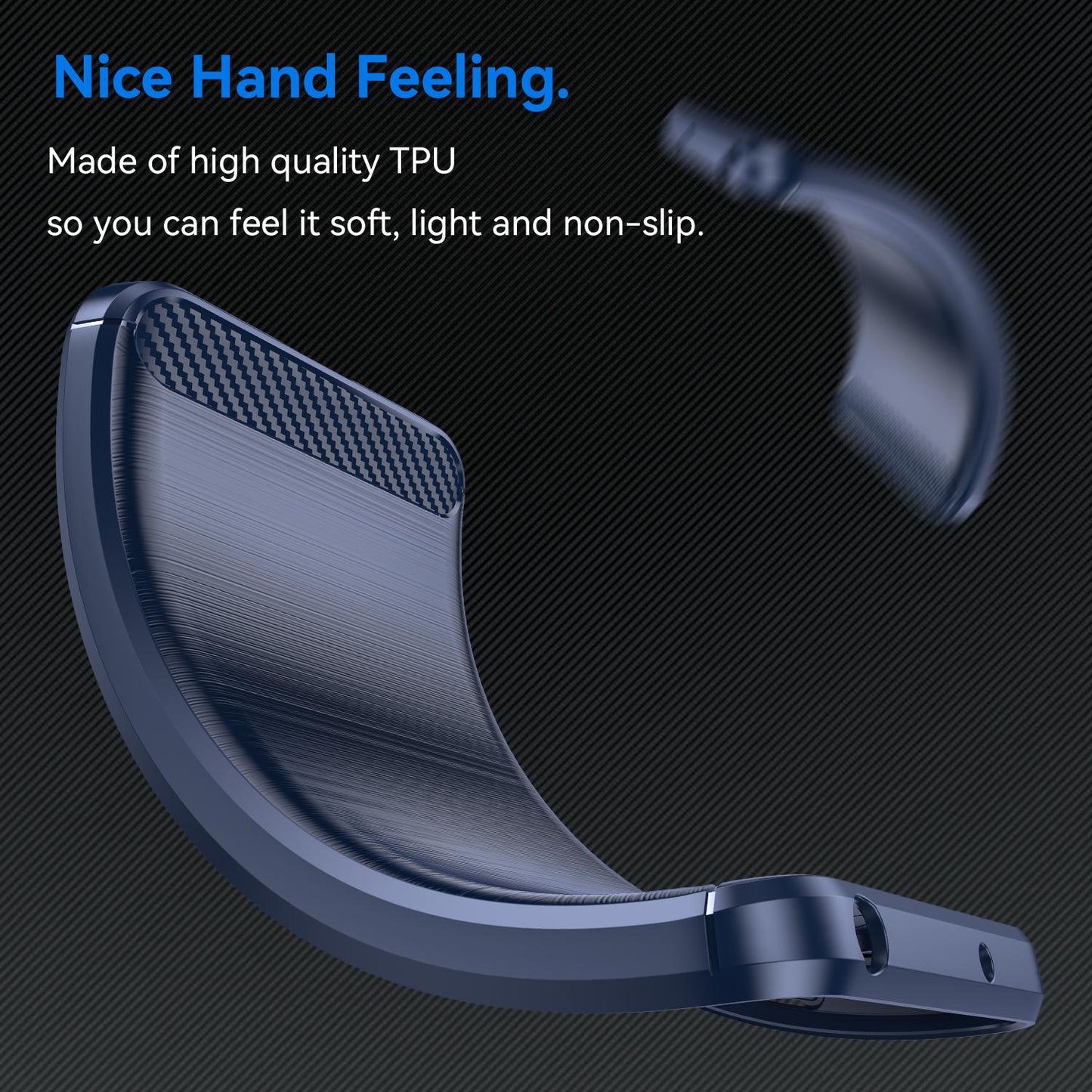 Honor 300 Carbon Fibre Brushed Texture TPU Protective Phone Case Shockproof Slim Cover