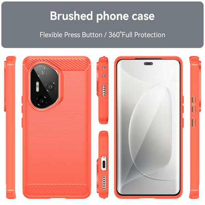 Honor 300 Pro Carbon Fibre Brushed Texture TPU Protective Phone Case Shockproof Slim Cover