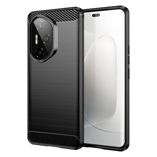 Honor 300 Ultra Carbon Fiber Brushed Texture TPU Protective Phone Case Shockproof Slim Cover