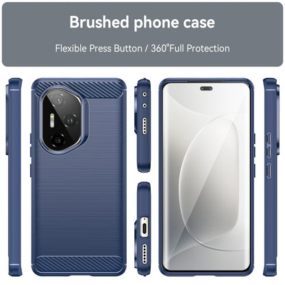 Honor 300 Ultra Carbon Fibre Brushed Texture TPU Protective Phone Case Shockproof Slim Cover