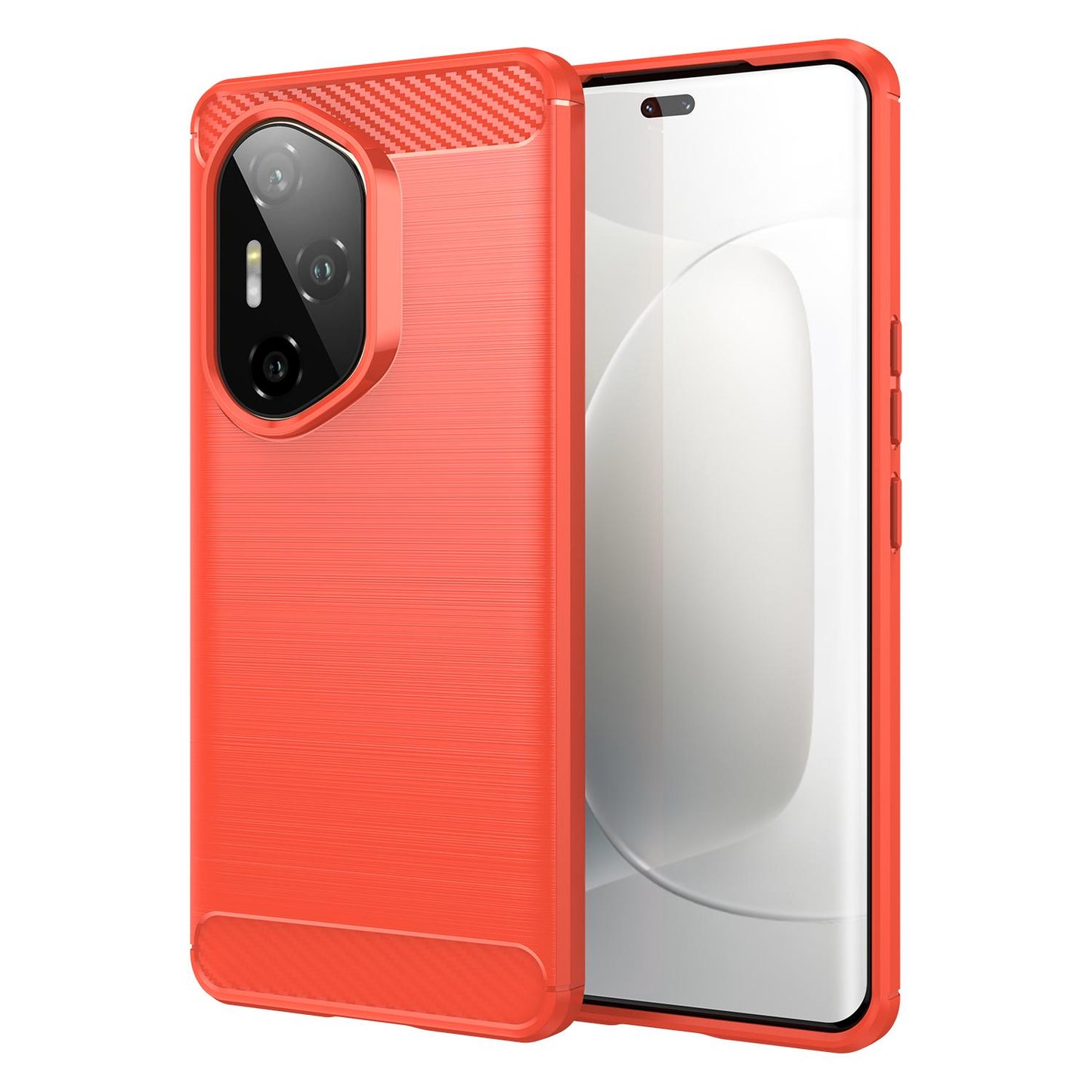Honor 300 Ultra Carbon Fiber Brushed Texture TPU Protective Phone Case Shockproof Slim Cover