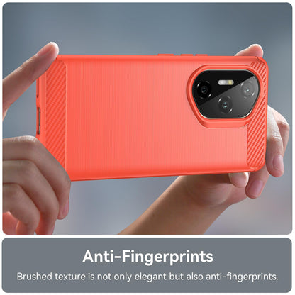 Honor 300 Ultra Carbon Fibre Brushed Texture TPU Protective Phone Case Shockproof Slim Cover