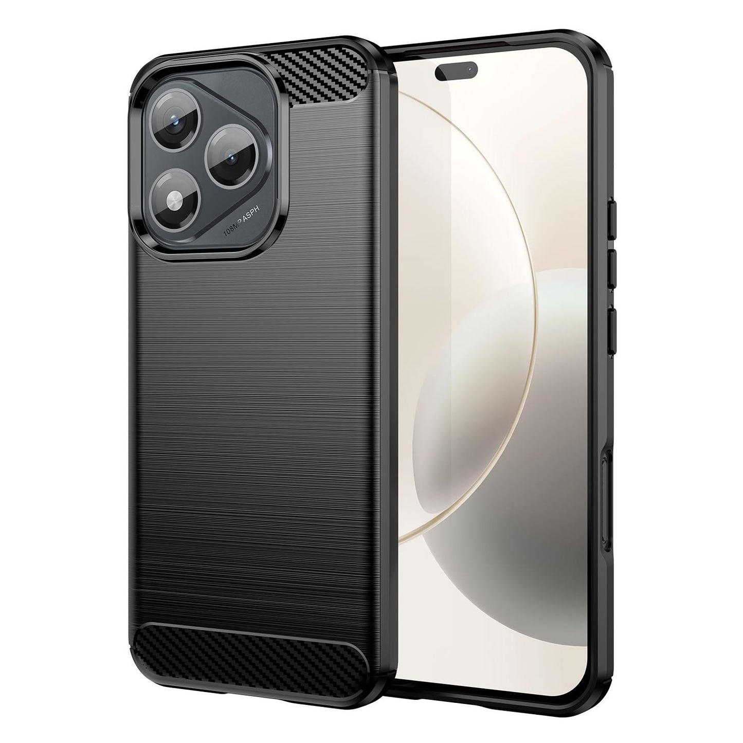 Honor 400 Lite Global Carbon Fiber Brushed Texture TPU Protective Phone Case Shockproof Slim Cover