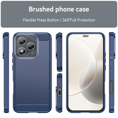 Honor 400 Lite Global Carbon Fibre Brushed Texture TPU Protective Phone Case Shockproof Slim Cover