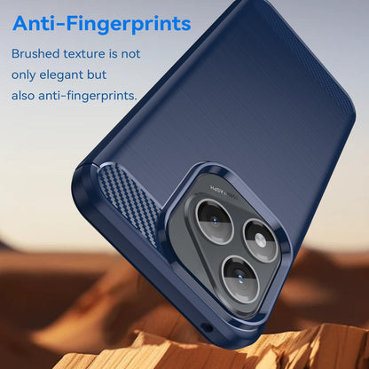 Honor 400 Lite Global Carbon Fibre Brushed Texture TPU Protective Phone Case Shockproof Slim Cover