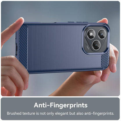Honor 400 Lite Global Carbon Fibre Brushed Texture TPU Protective Phone Case Shockproof Slim Cover