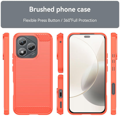 Honor 400 Lite Global Carbon Fibre Brushed Texture TPU Protective Phone Case Shockproof Slim Cover