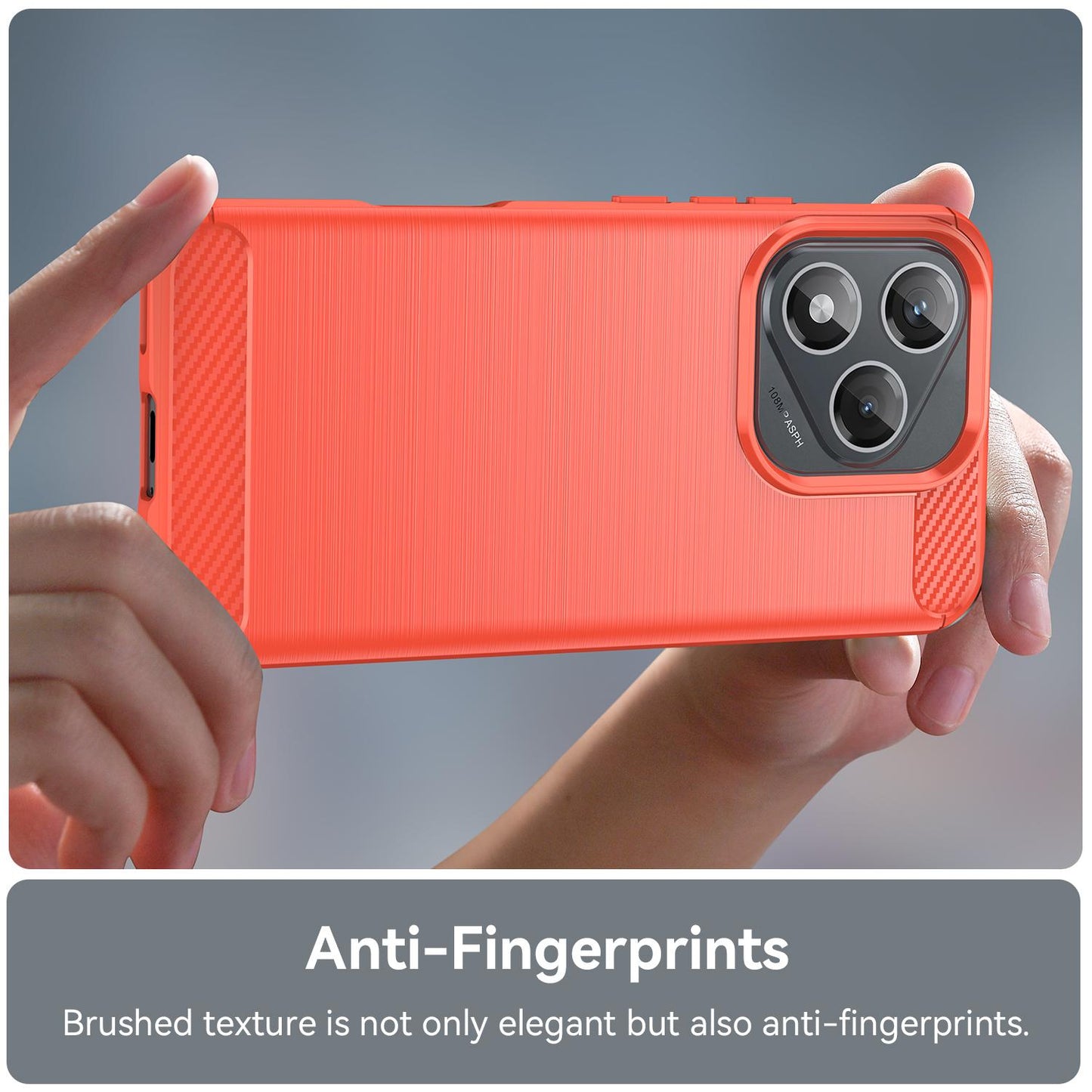 Honor 400 Lite Global Carbon Fiber Brushed Texture TPU Protective Phone Case Shockproof Slim Cover