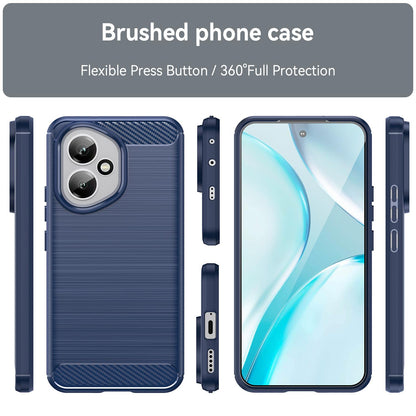 Honor 400 Global 156.5mm Carbon Fibre Brushed Texture TPU Protective Phone Case Shockproof Slim Cover
