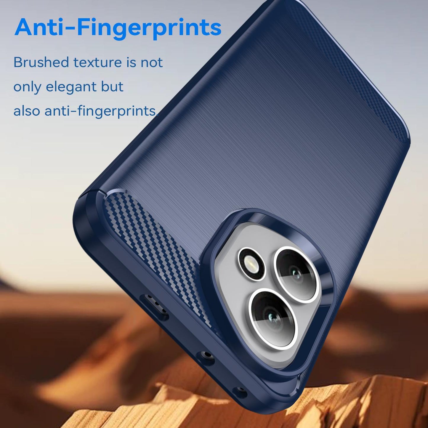 Honor 400 Global 156.5mm Carbon Fibre Brushed Texture TPU Protective Phone Case Shockproof Slim Cover