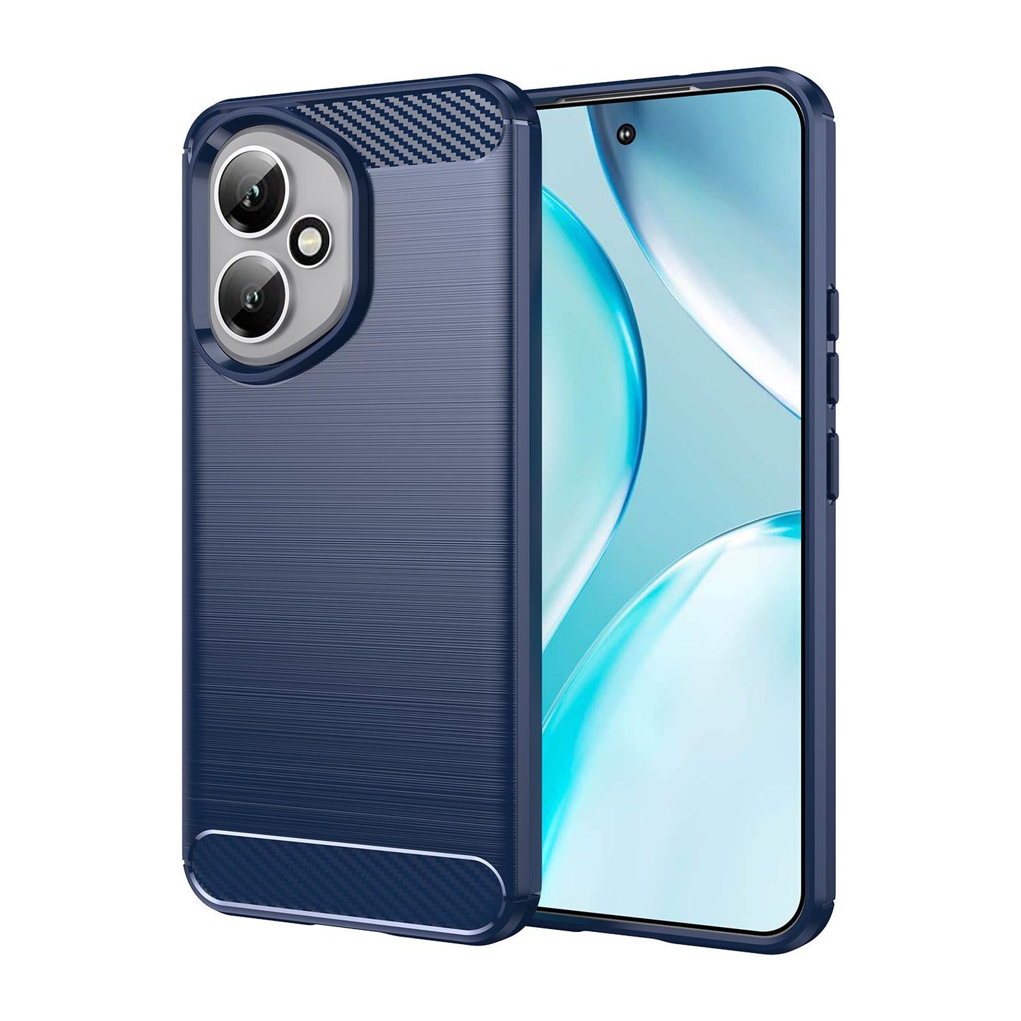 Honor 400 Global 156.5mm Carbon Fiber Brushed Texture TPU Protective Phone Case Shockproof Slim Cover