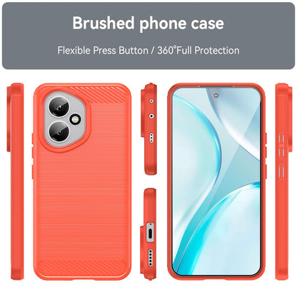 Honor 400 Global 156.5mm Carbon Fibre Brushed Texture TPU Protective Phone Case Shockproof Slim Cover
