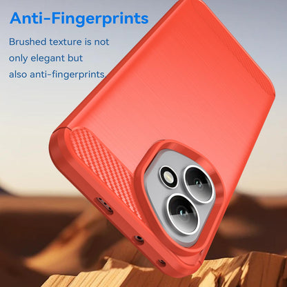 Honor 400 Global 156.5mm Carbon Fiber Brushed Texture TPU Protective Phone Case Shockproof Slim Cover