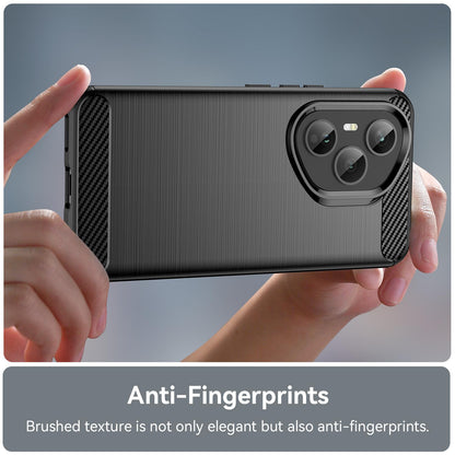 Honor 400 Pro Global 160.8mm Carbon Fiber Brushed Texture TPU Protective Phone Case Shockproof Slim Cover