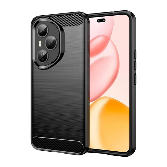 Honor 400 Pro Global 160.8mm Carbon Fiber Brushed Texture TPU Protective Phone Case Shockproof Slim Cover
