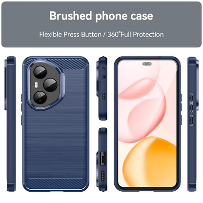 Honor 400 Pro Global 160.8mm Carbon Fiber Brushed Texture TPU Protective Phone Case Shockproof Slim Cover