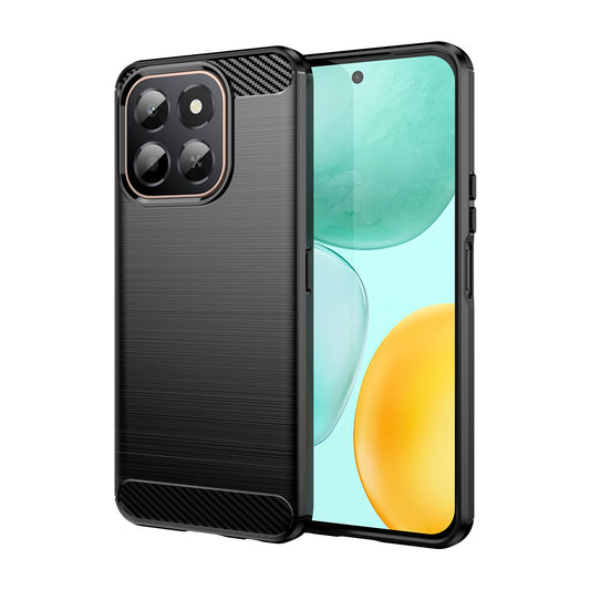 Honor X6c 4G Carbon Fibre Brushed Texture TPU Protective Phone Case Shockproof Slim Cover