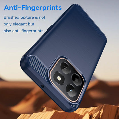 Honor X6c 4G Carbon Fibre Brushed Texture TPU Protective Phone Case Shockproof Slim Cover