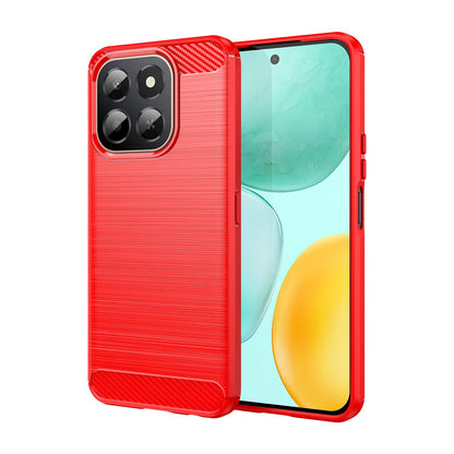 Honor X6c 4G Carbon Fiber Brushed Texture TPU Protective Phone Case Shockproof Slim Cover