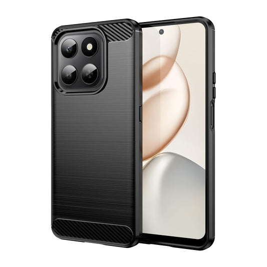 Honor X7d 5G Carbon Fiber Brushed Texture TPU Protective Phone Case Shockproof Slim Cover