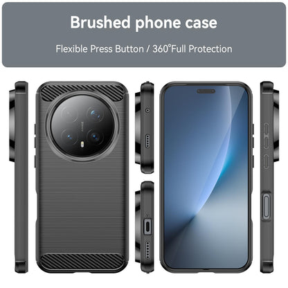 Honor Magic8 Pro Carbon Fibre Brushed Texture TPU Protective Phone Case Shockproof Slim Cover