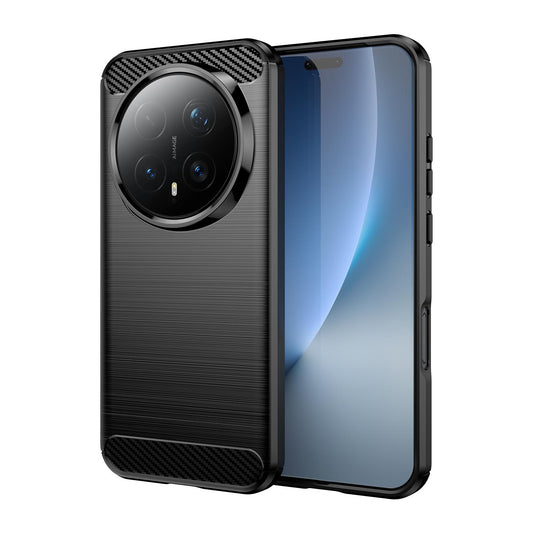 Honor Magic8 Pro Carbon Fiber Brushed Texture TPU Protective Phone Case Shockproof Slim Cover