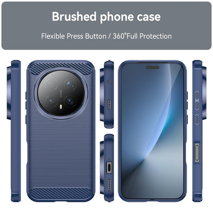 Honor Magic8 Pro Carbon Fibre Brushed Texture TPU Protective Phone Case Shockproof Slim Cover