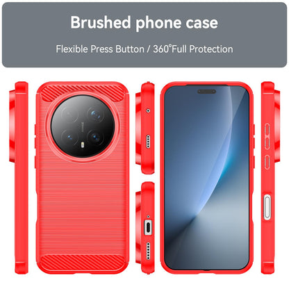Honor Magic8 Pro Carbon Fibre Brushed Texture TPU Protective Phone Case Shockproof Slim Cover