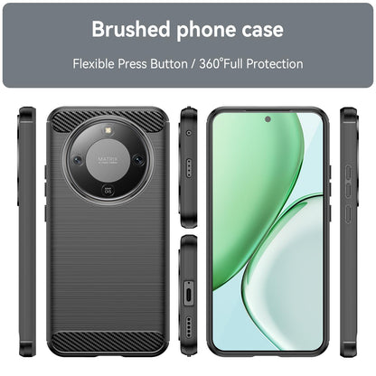 Honor X9d 5G Carbon Fibre Brushed Texture TPU Protective Phone Case Shockproof Slim Cover