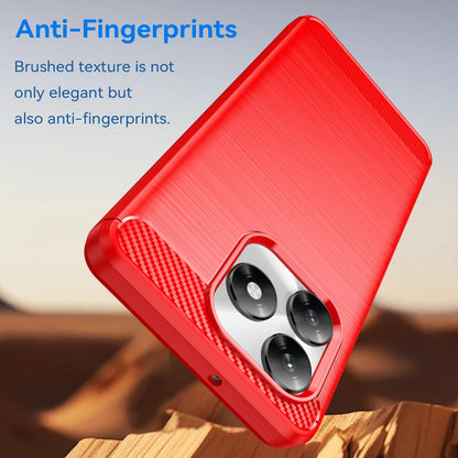 Honor X5c 4G Carbon Fiber Brushed Texture TPU Protective Phone Case Shockproof Slim Cover