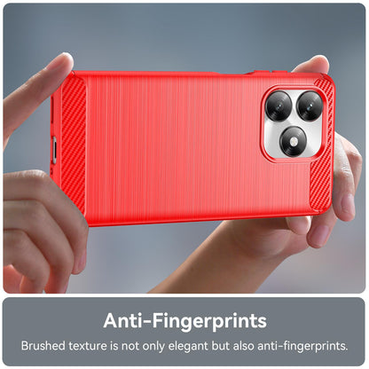 Honor X5c 4G Carbon Fibre Brushed Texture TPU Protective Phone Case Shockproof Slim Cover