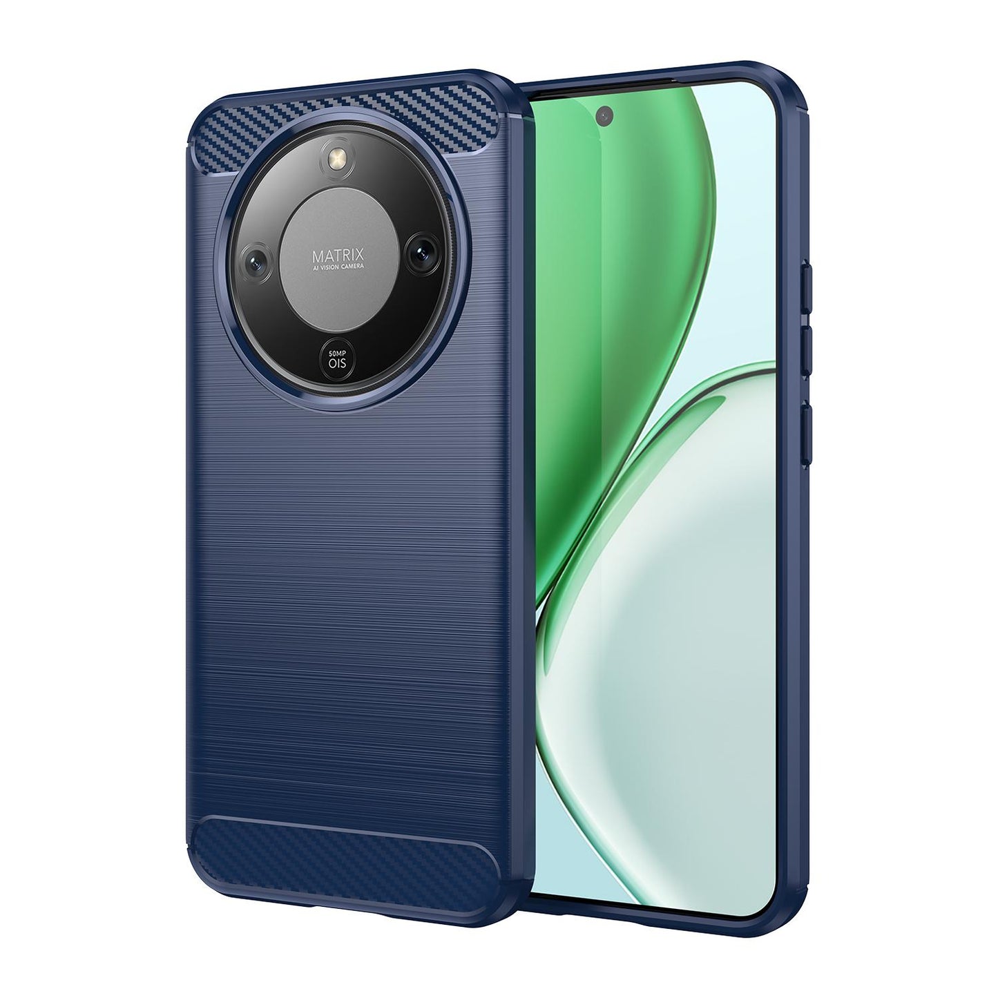 Honor Magic8 Lite Carbon Fibre Brushed Texture TPU Protective Phone Case Shockproof Slim Cover