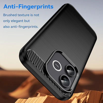 Honor 600 Lite Global Carbon Fibre Brushed Texture TPU Protective Phone Case Shockproof Slim Cover