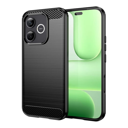 Honor 600 Lite Global Carbon Fiber Brushed Texture TPU Protective Phone Case Shockproof Slim Cover